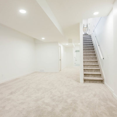 Modern Infill Staged Basement Stairs