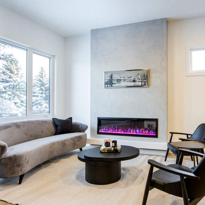 Modern Infill Staged Living Room Fireplace