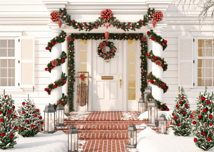 festive decor tips for your home front door image